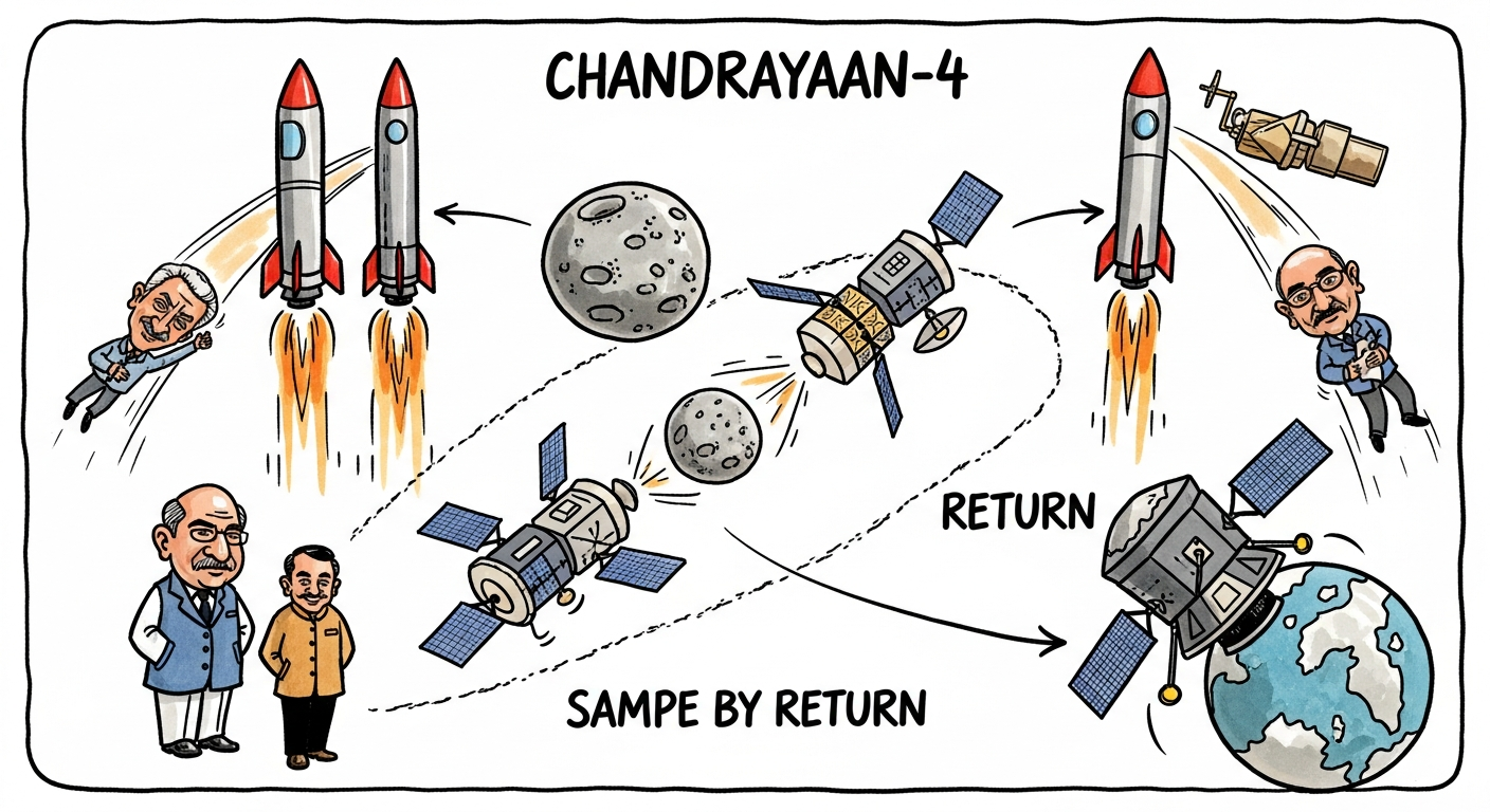 Chandrayaan-4 Clears Thermal-Vac: The Sample-Return Timeline, Stage by Stage