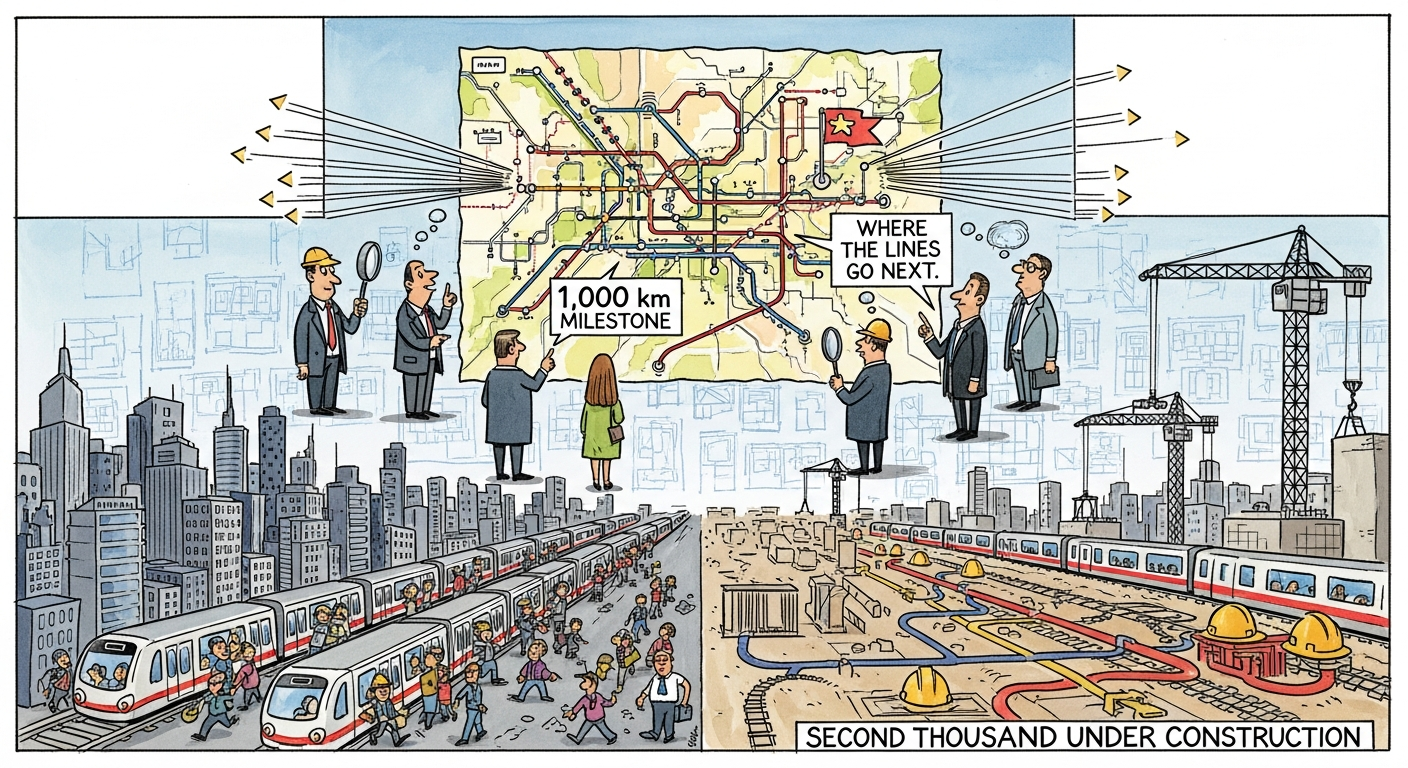 Is Your City on the Next Metro Map? The 1,000-km Milestone and What Follows