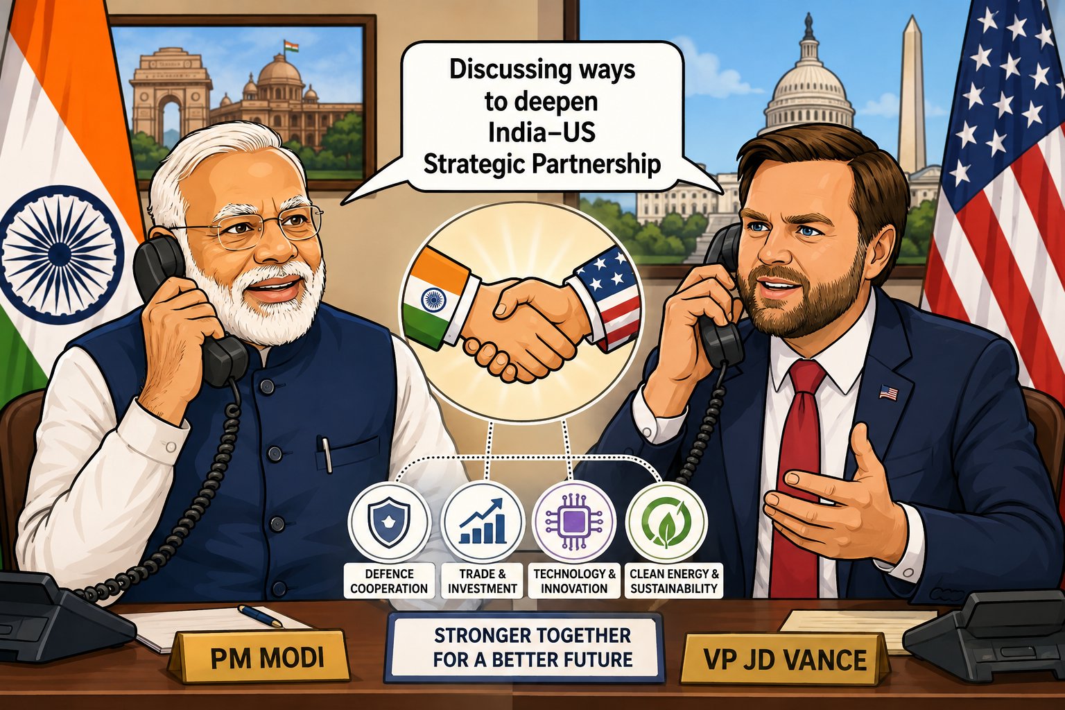 Modi Speaks to US VP Vance, Reaffirming Strategic and Economic Ties