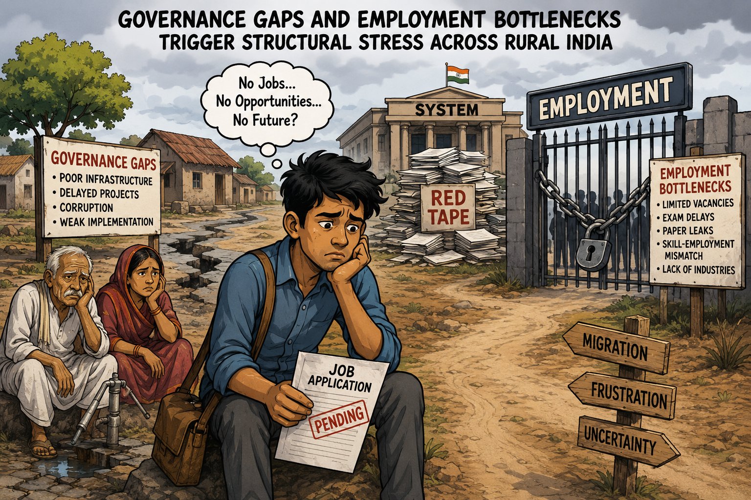 Governance Gaps and Employment Bottlenecks Trigger Structural Stress Across Rural India