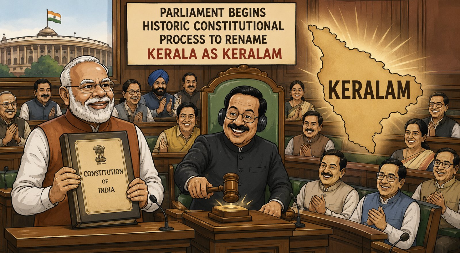 Parliament Begins Historic Constitutional Process to Rename Kerala as Keralam
