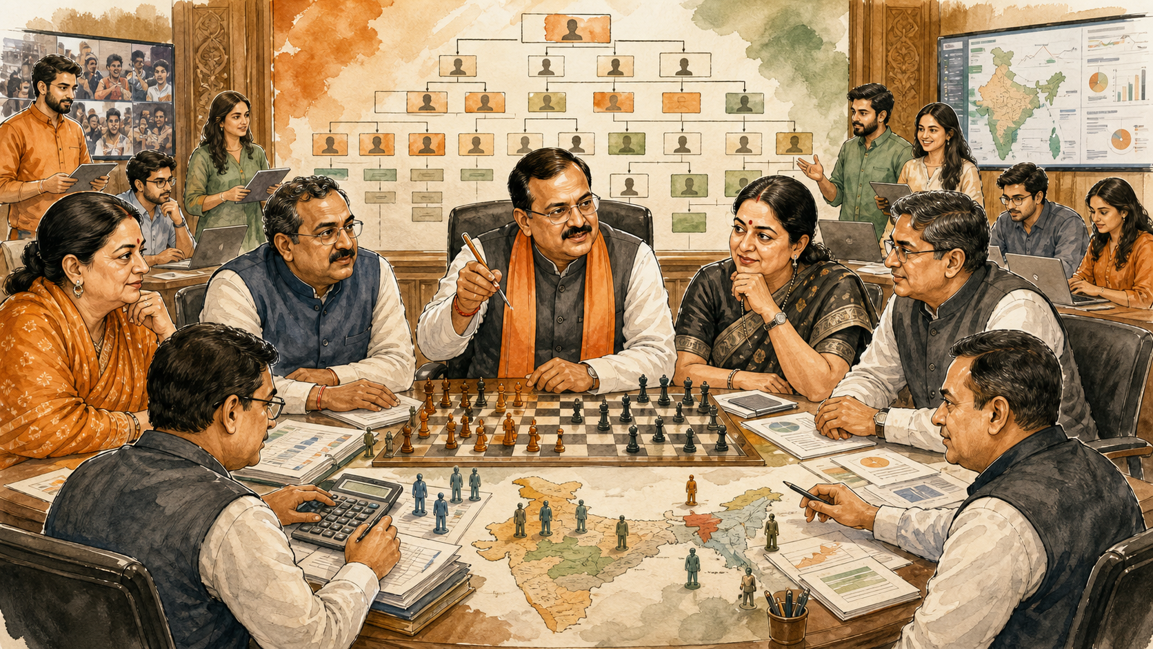 BJP Overhauls National Apparatus: Veteran Balancing, Strategic Reshuffle, and Gen Z Outreach