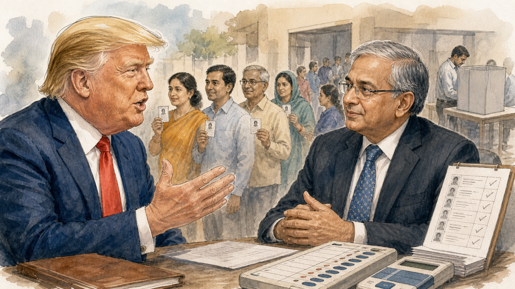 The World's Largest Democracy, Held Up as the Gold Standard: Trump Points to India's Ballot