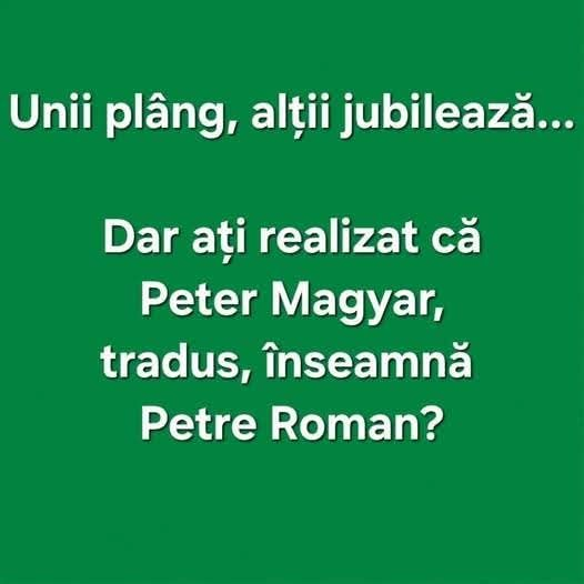 Peter Magyar tradus in romana