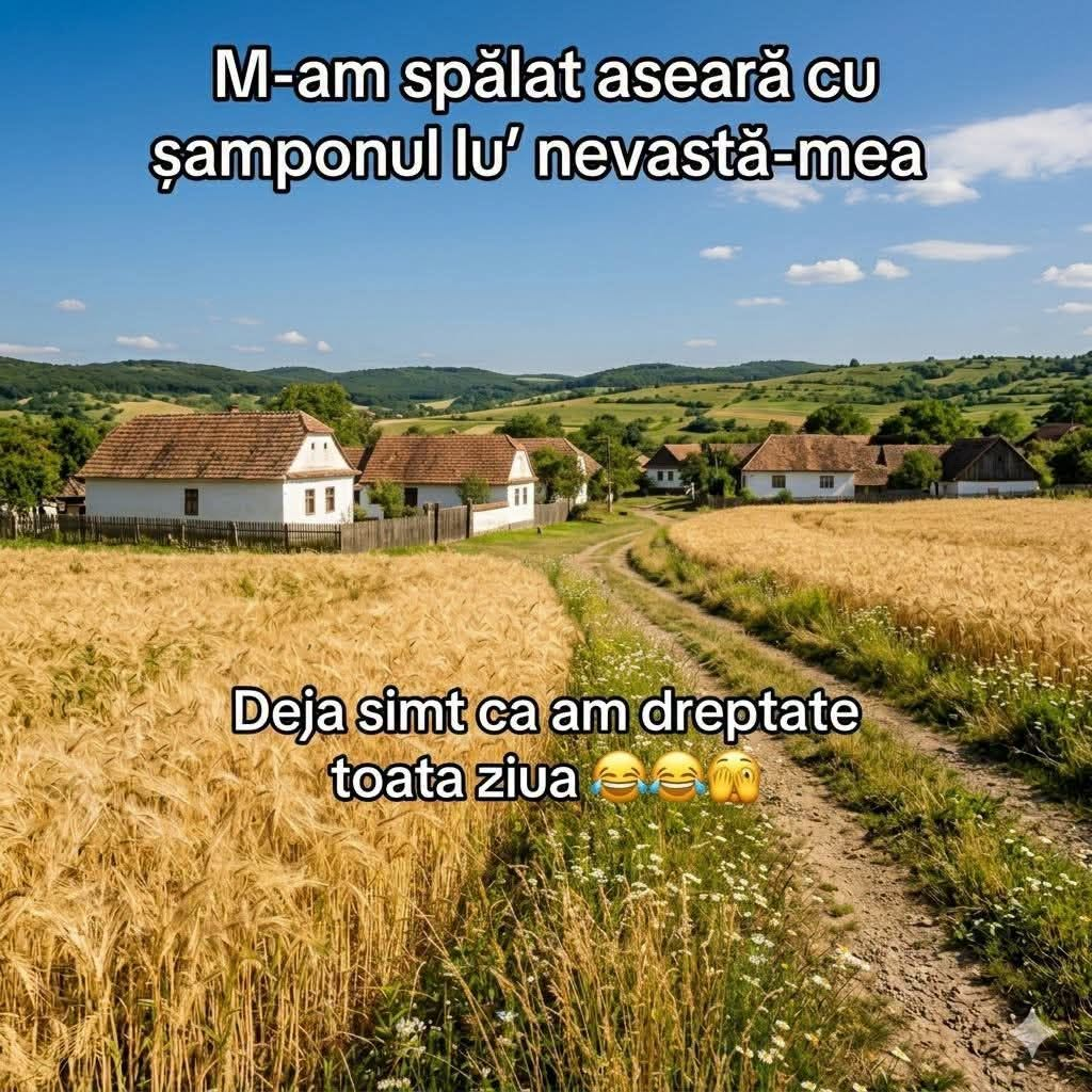M-am spalat aseara cu samponu lu nevasta-mea. Deja simt ca am dreptate toata ziua