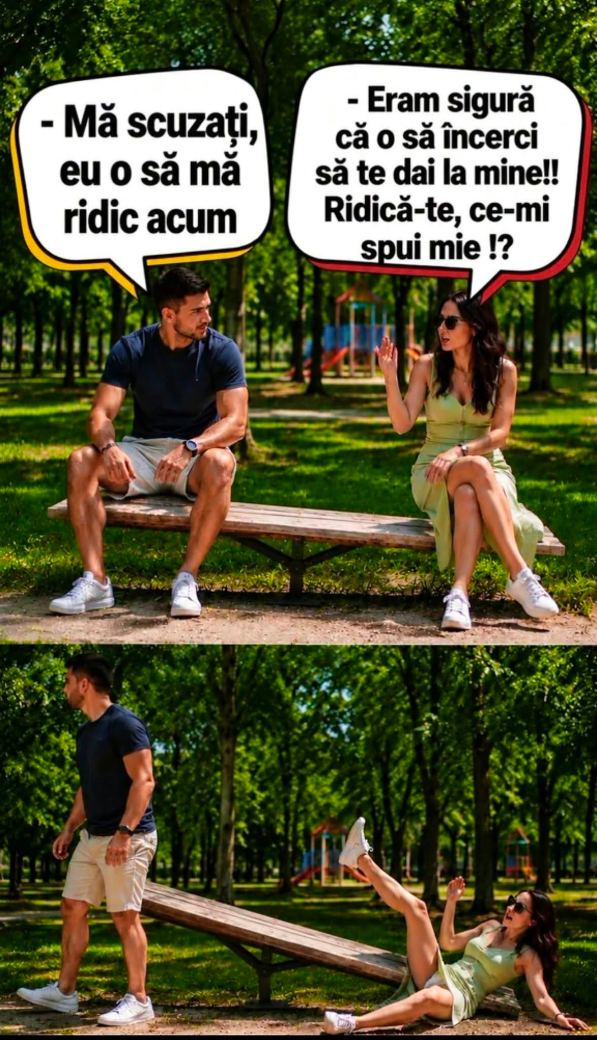 Ma scuzati, eu o sa ma ridic acum