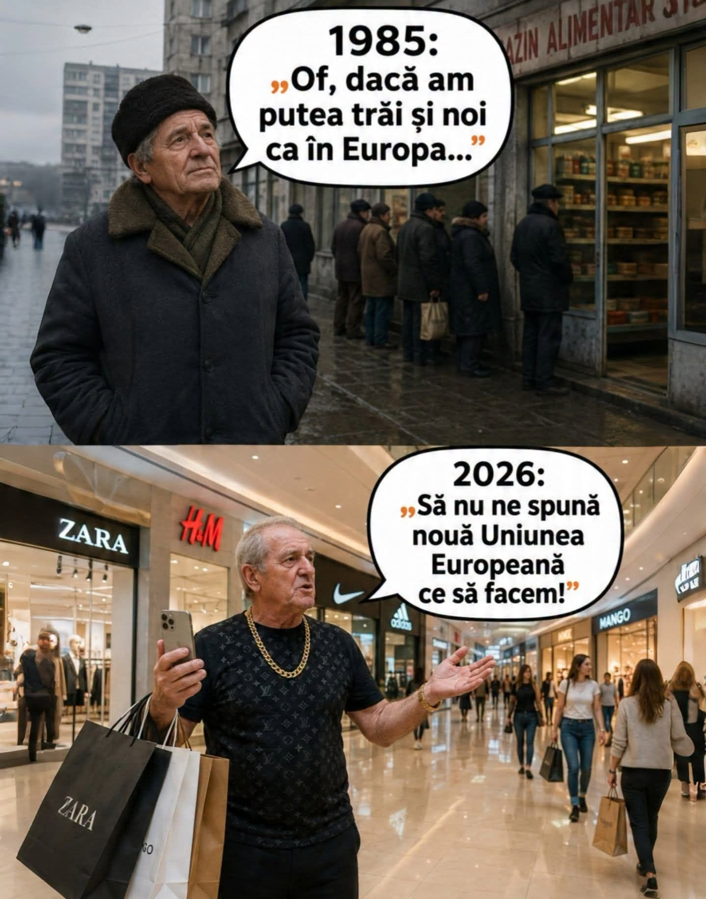 1985 in comparatie cu 2026