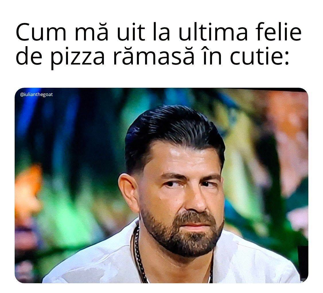 Cum ma uit la ultima felie de pizza ramasa in cutie