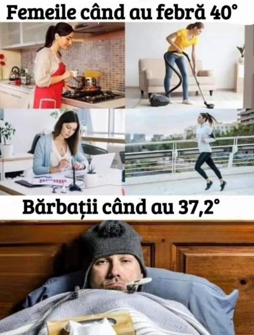 Femeile si barbatii cand u febra