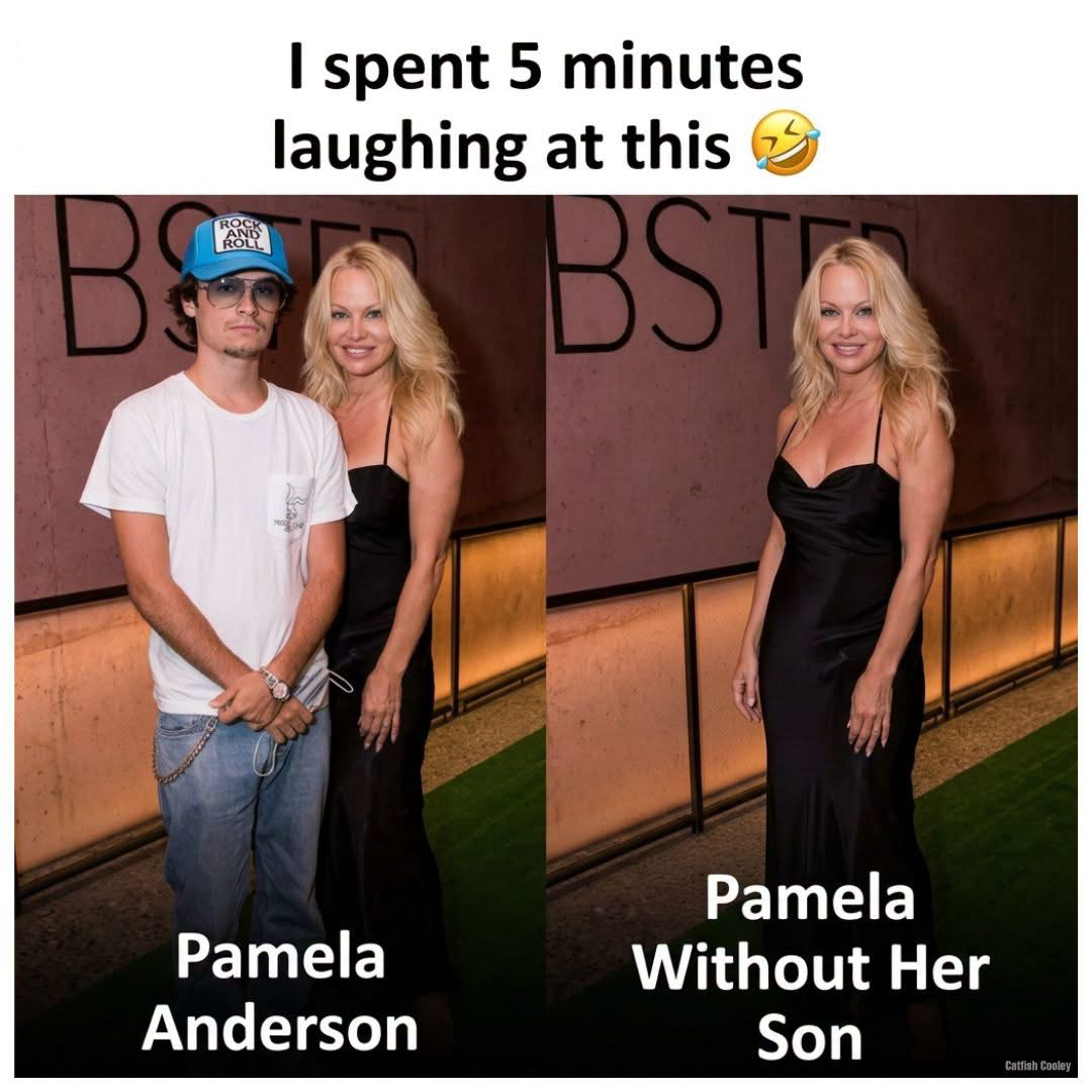 Pamela Anderson and her son