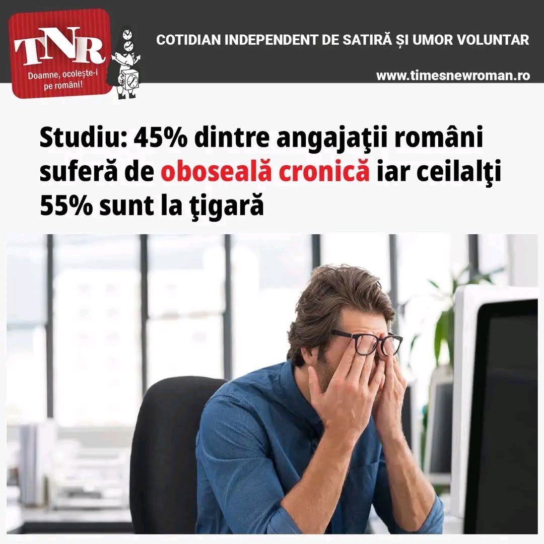 45% dintre angajatii romani sufera de oboseala cronica