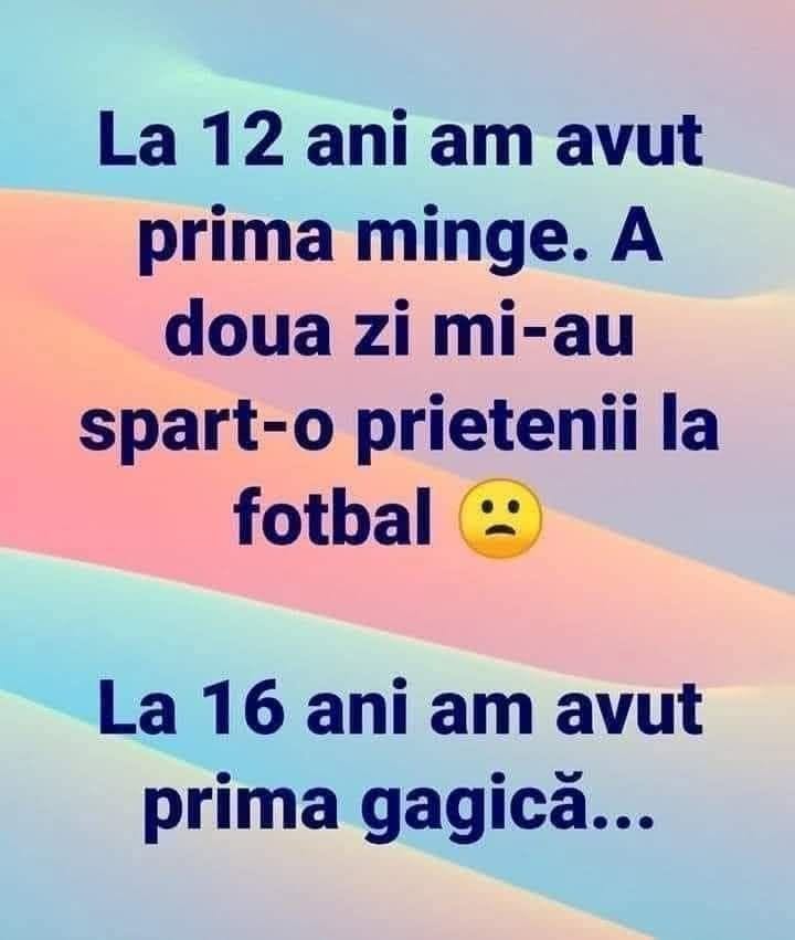 La 12 ani am avut prima minge