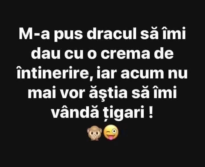 M-a pus dracul să îmi dau cu o cremă de întinerire