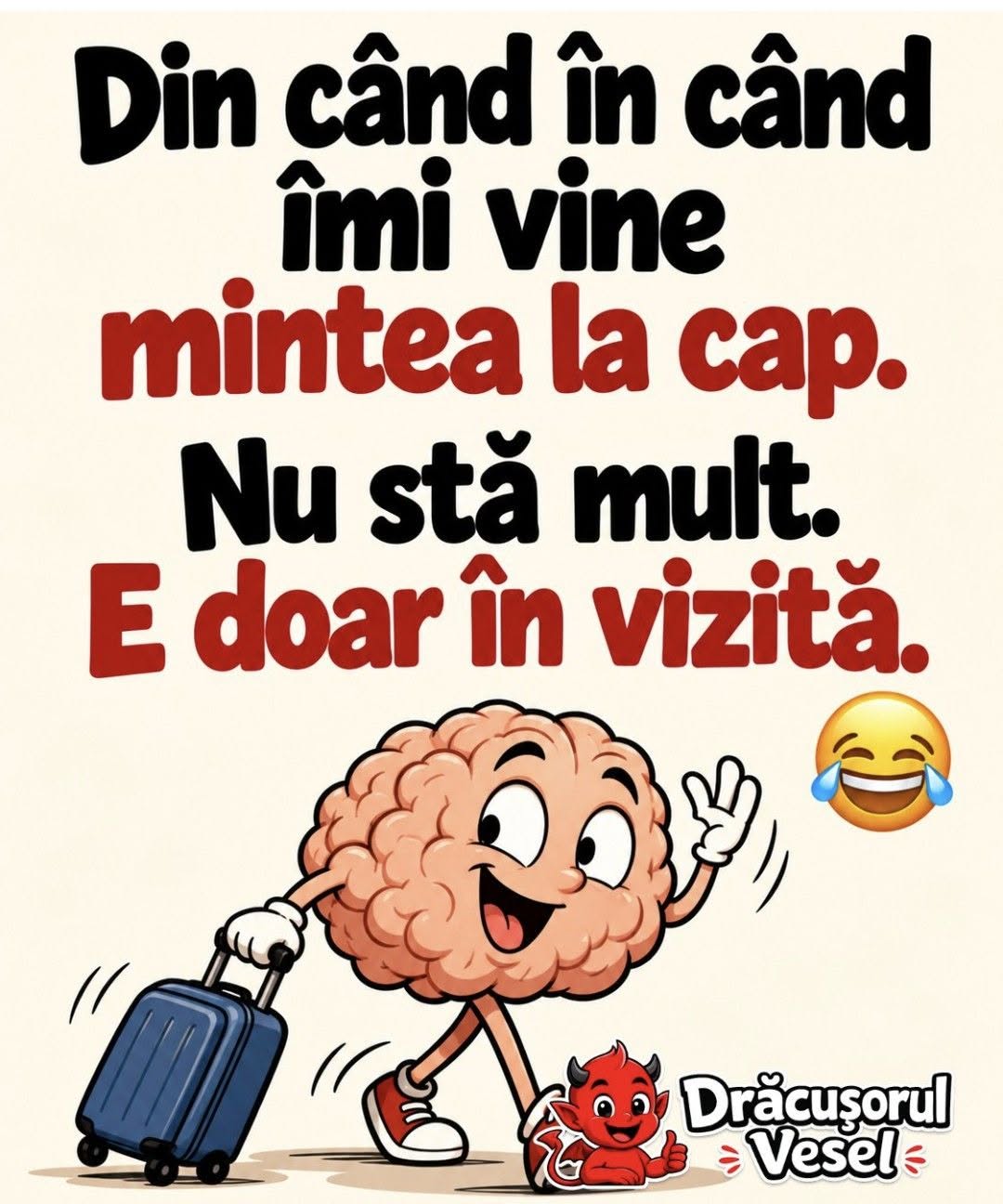 Din când în când îmi vine mintea la cap. Nu stă mult