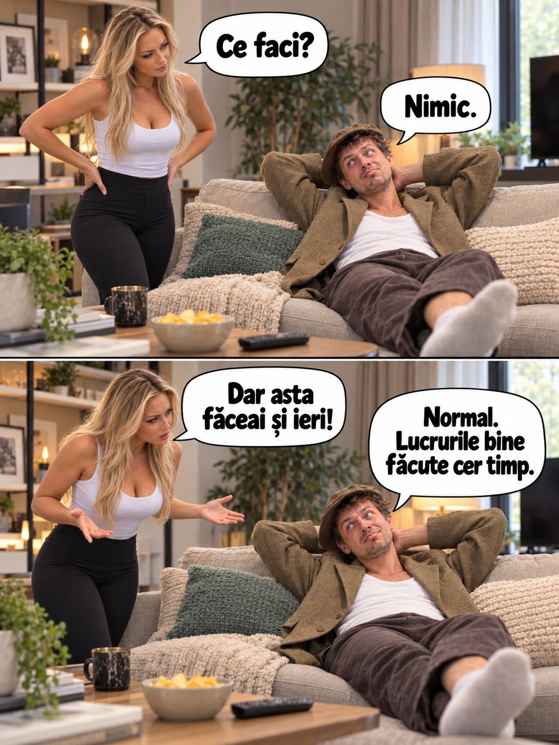 Ce faci? Nimic. Dar asta făceai și ieri!