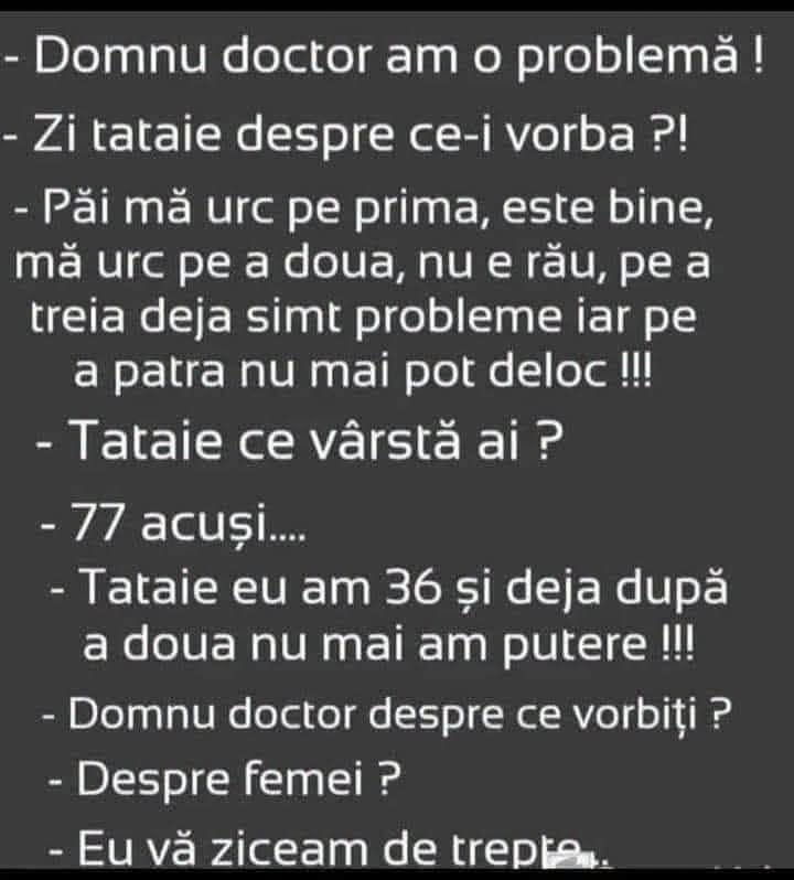 Domnu doctor, am o problemă: pe a treia deja simt probleme