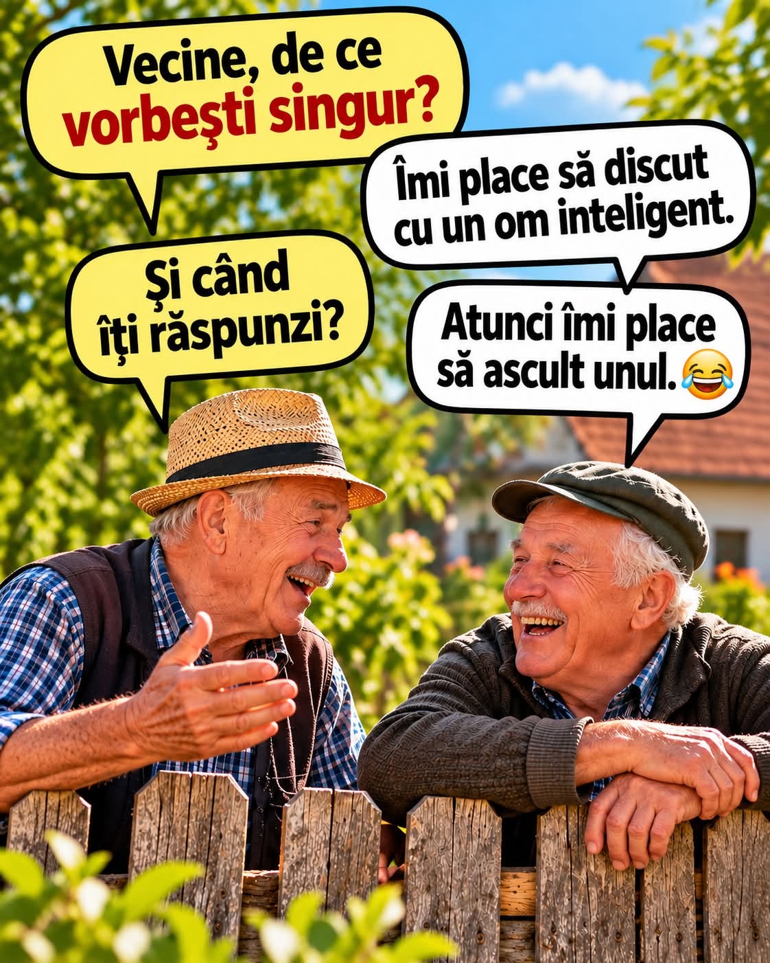 Vecine, de ce vorbești singur?