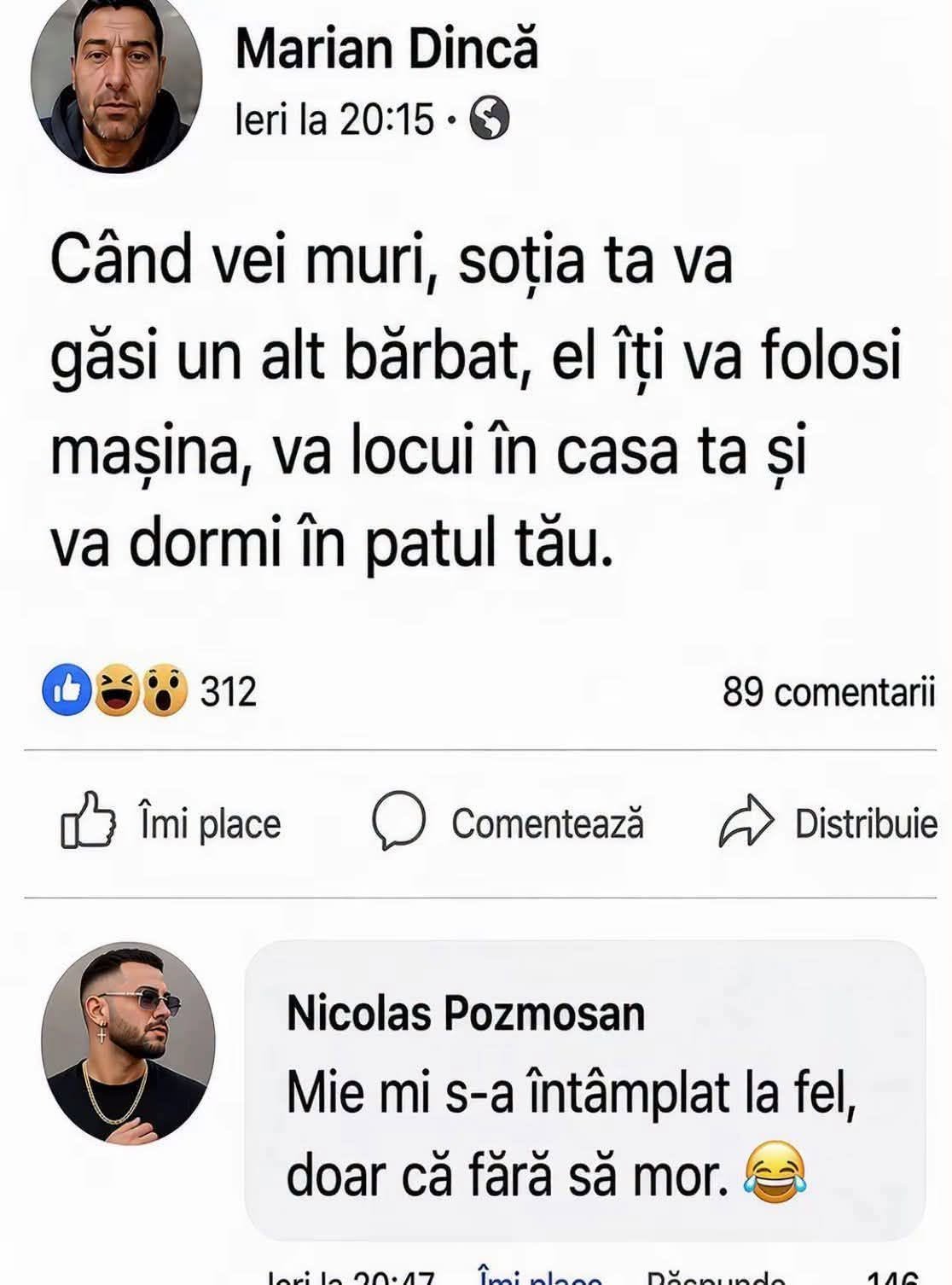 Când vei muri, soția ta va găsi un alt bărbat
