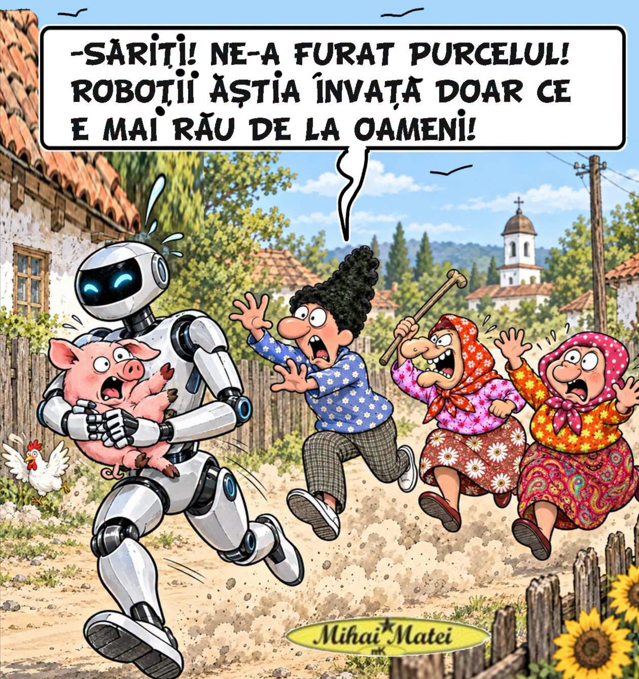 Săriți! Ne-a furat purcelul! Roboții învață doar ce e mai rău de la oameni