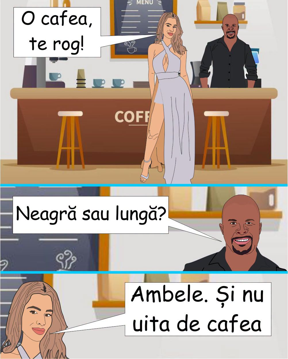 O cafea, te rog. Ema Karter si Cabral