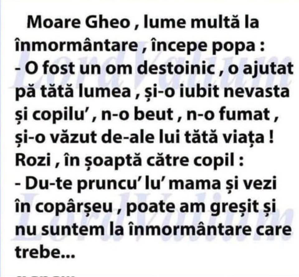 Moare Gheo, lumea multă la înmormântare