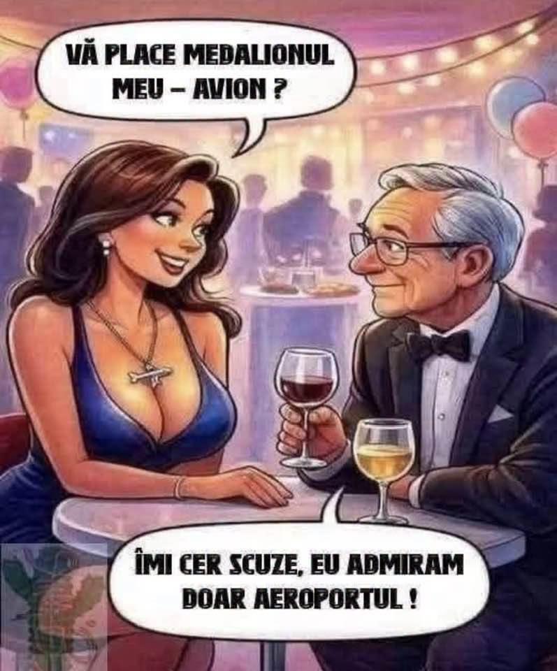 Vă place medalionul meu? Admiram doar aeroportul