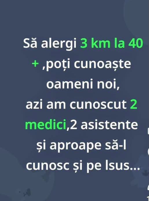 Să alergi 3 km la 40+