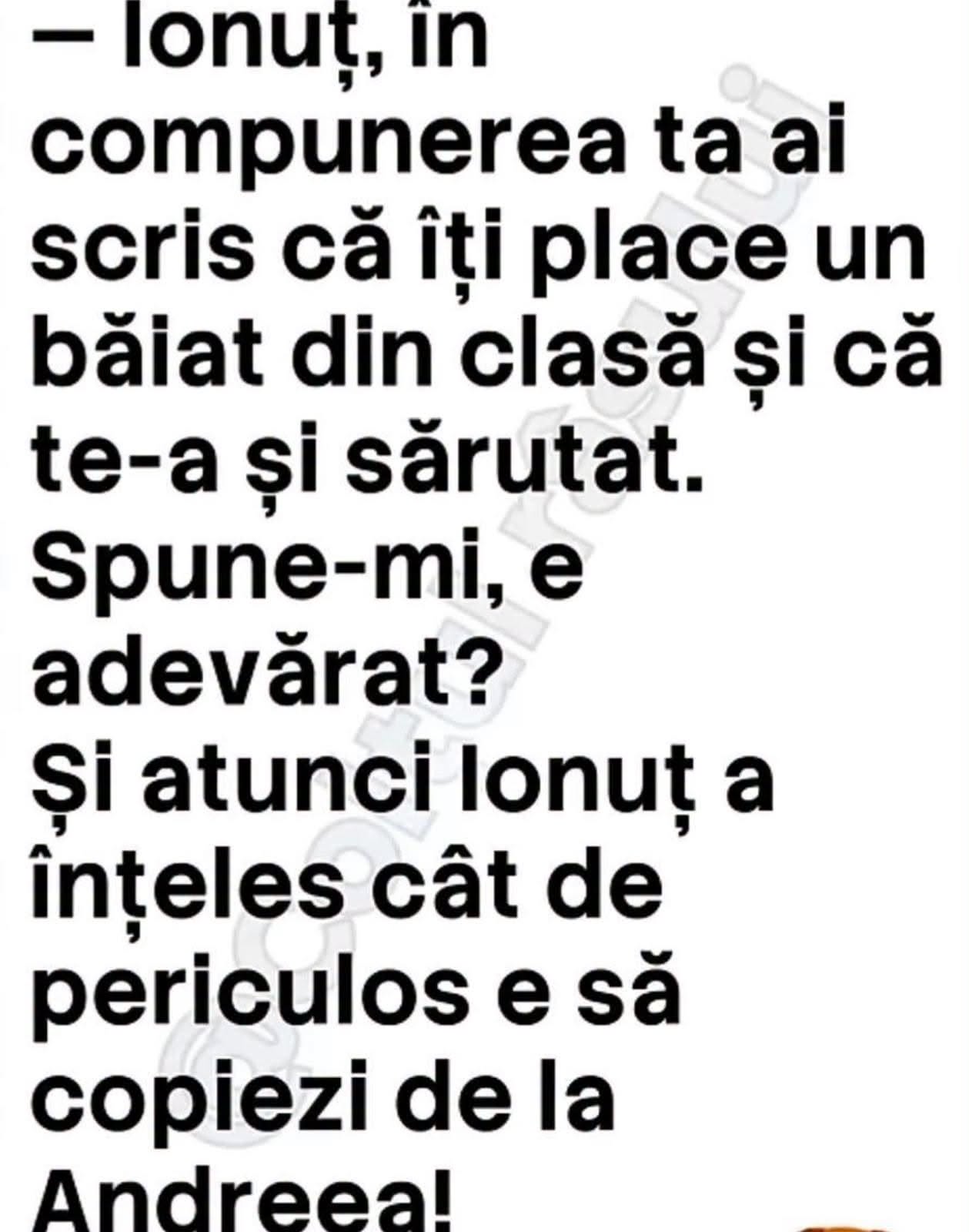 Ionuț, în compunere ai scris că îți place un băiat