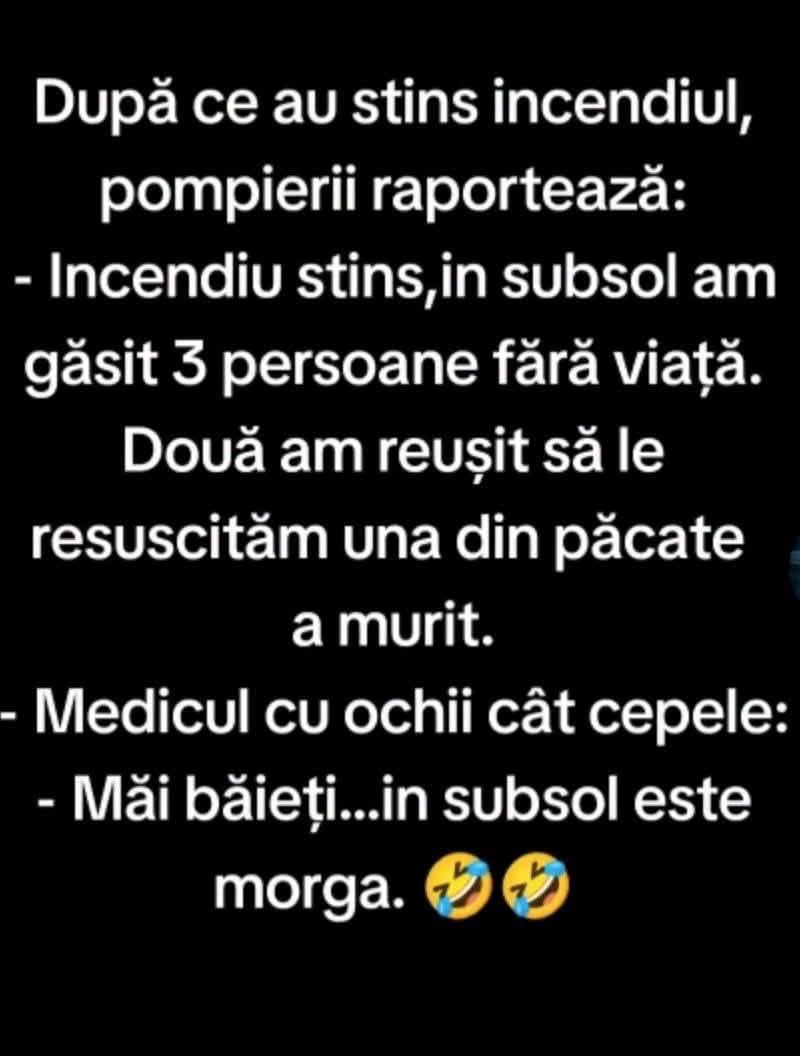 Pompierii raportează: în subsol am găsit 3 persoane