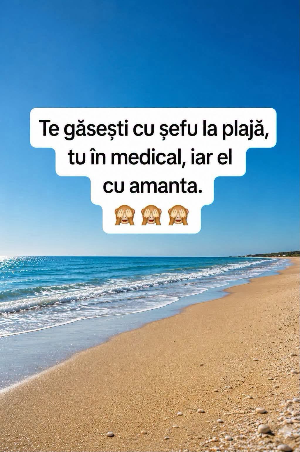 Te găsești cu șefu la plajă: tu în medical, el cu amanta