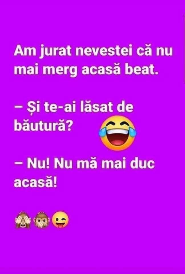 Am jurat nevestei că nu mai merg acasă beat