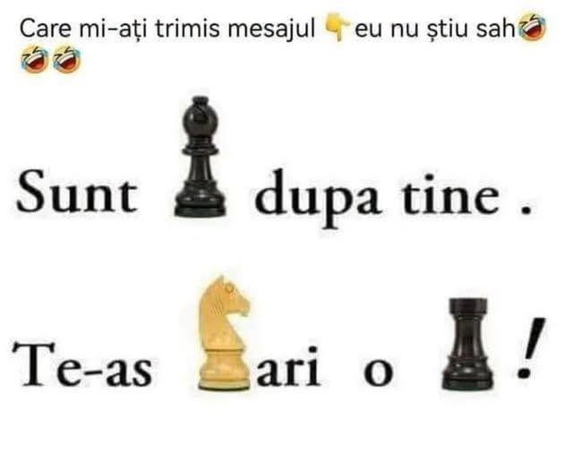 Sunt nebun după tine: declarație de șahist