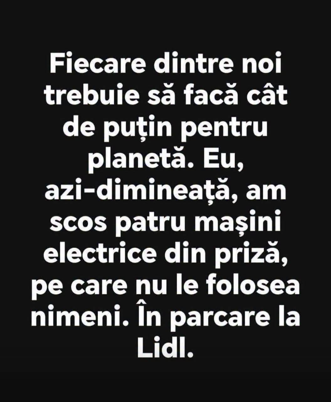 Am scos patru mașini electrice din priză în parcarea de la Lidl