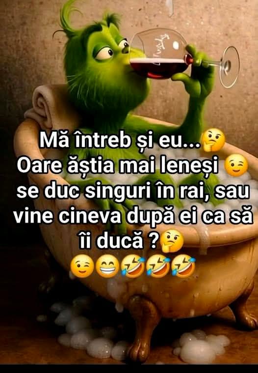 Mă întreb, ăștia mai leneși se duc singuri în rai?