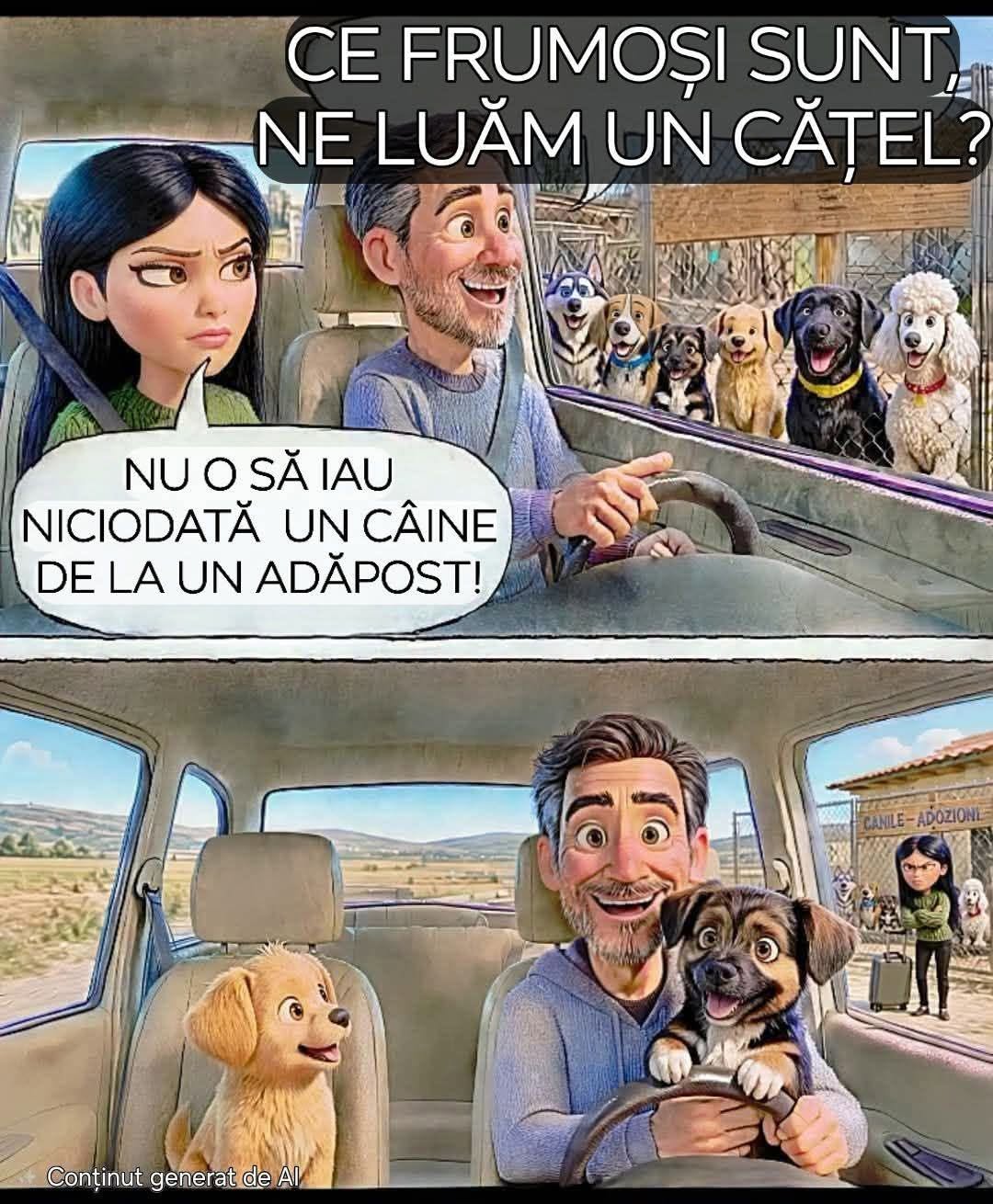 Ce frumoși sunt, ne luăm un cățel?