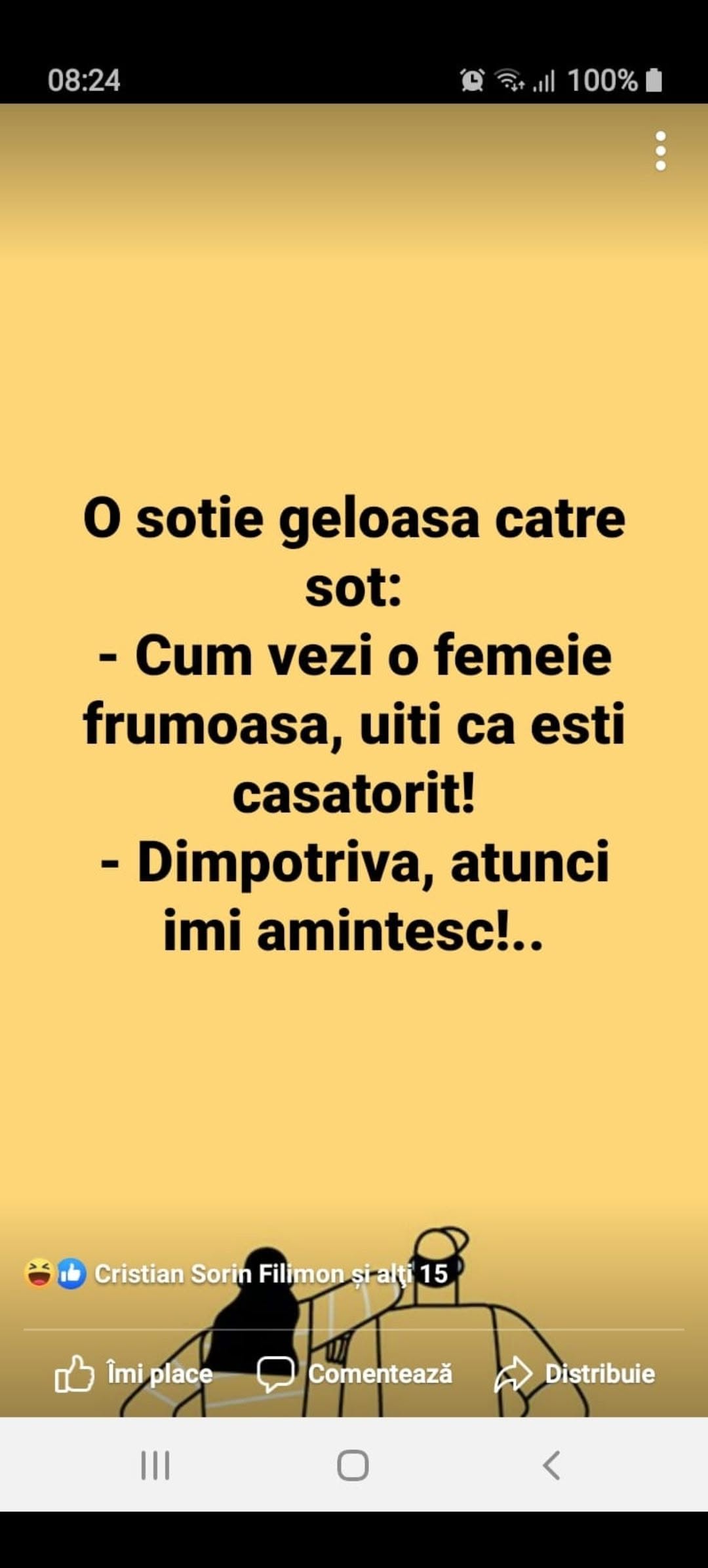 O soție geloasă către soț: cum vezi o femeie frumoasă, uiți că ești căsătorit