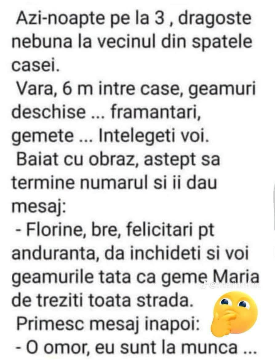 Azi-noapte pe la 3, dragoste nebună la vecinul din spatele casei