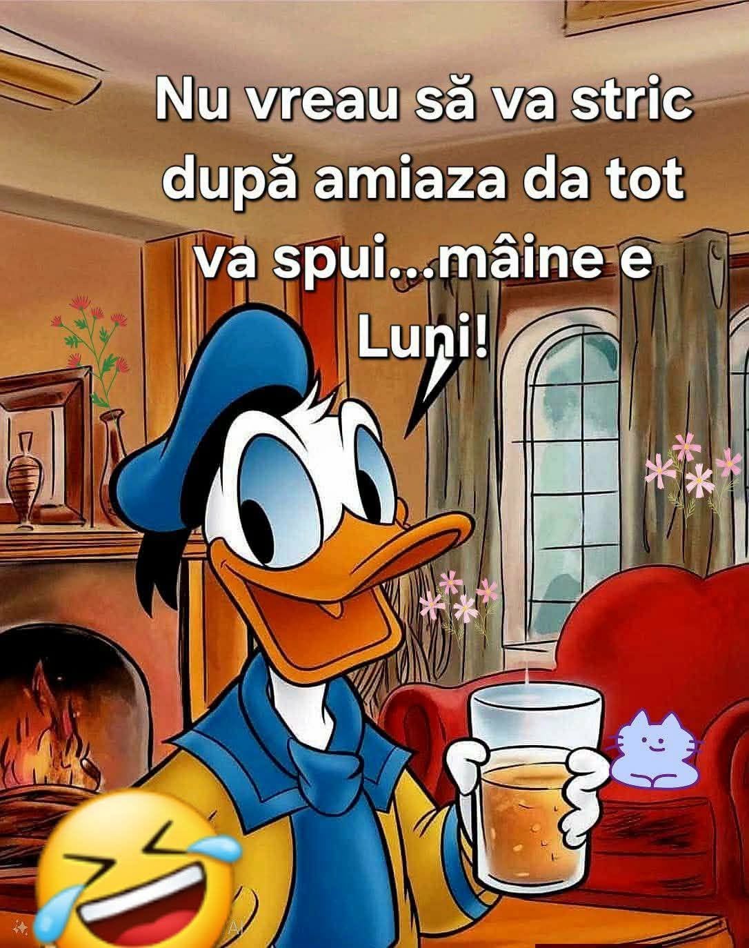 Nu vreau să vă stric după-amiaza, dar mâine e luni