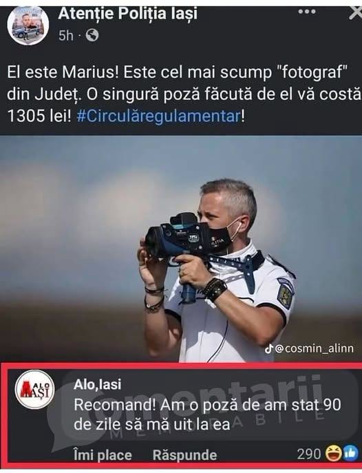 Poliția Iași, cel mai scump fotograf din județ