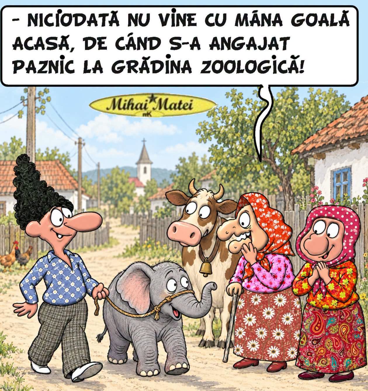 Niciodată nu vine cu mâna goală acasă, de când s-a angajat paznic la grădina zoologică