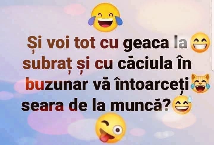 Și voi tot cu geaca la subraț și căciula în buzunar?