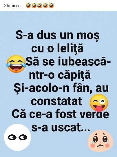 S-a dus un moș cu o leliță să se iubească într-o căpiță