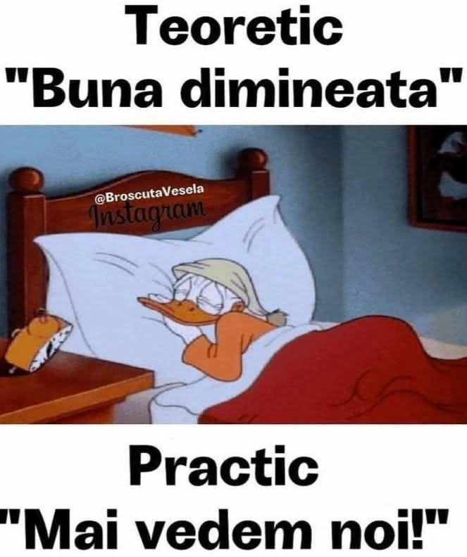 Teoretic „Bună dimineața”, practic „Mai vedem noi!”