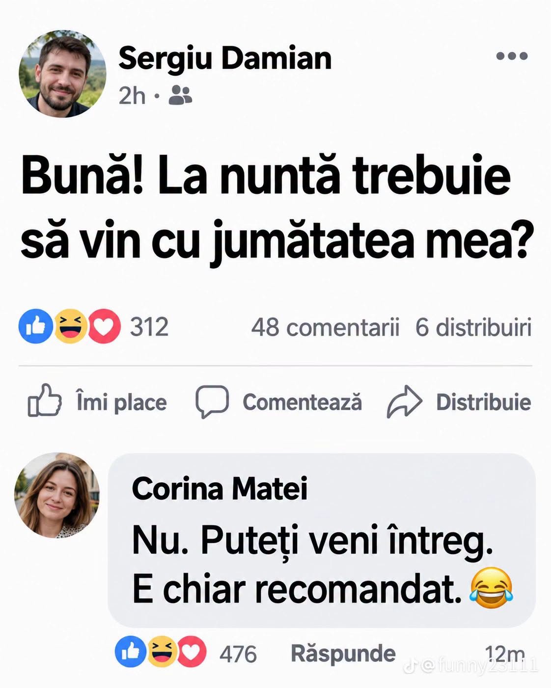 La nuntă trebuie să vin cu jumătatea mea? Nu. Puteți veni întreg