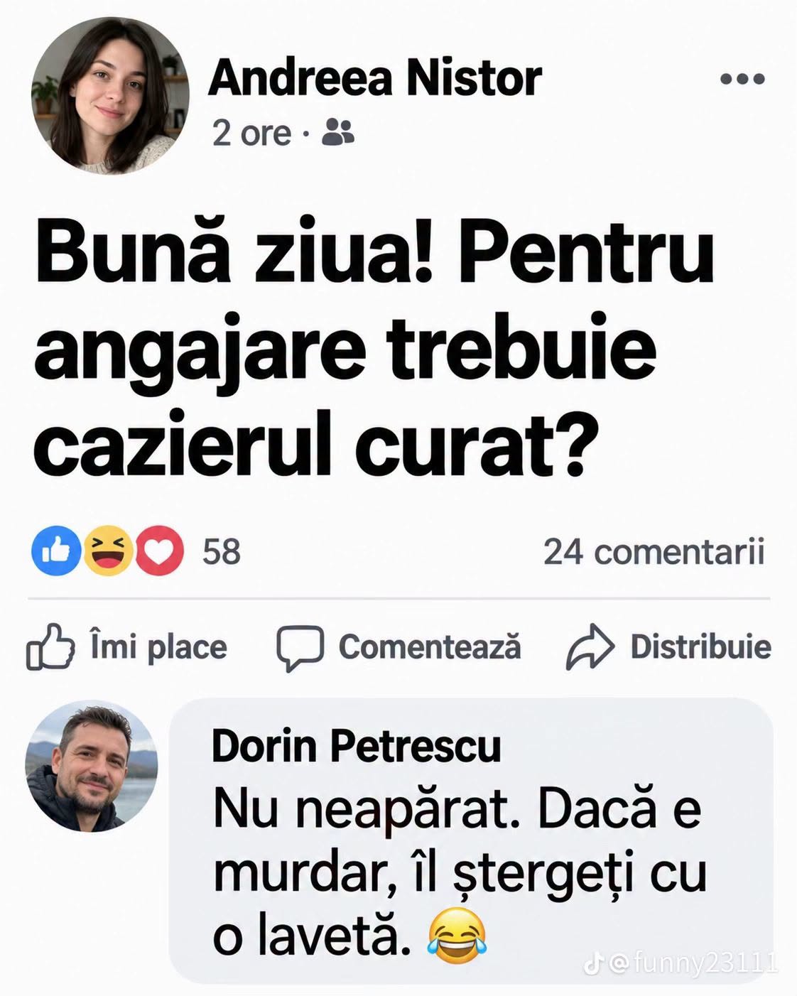 Pentru angajare trebuie cazierul curat? Nu neapărat, dacă e murdar îl ștergeți cu o lavetă