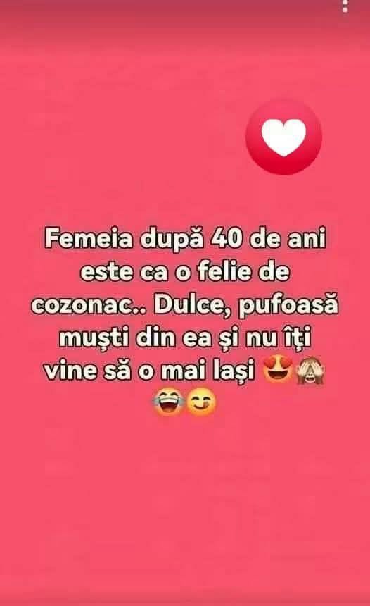 Femeia după 40 de ani e ca o felie de cozonac