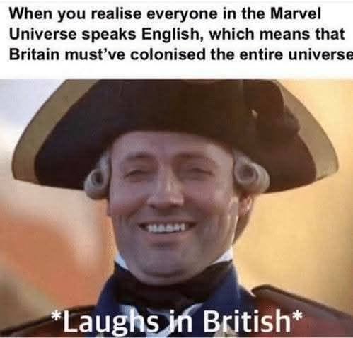When you realise everyone in the Marvel Universe speaks English