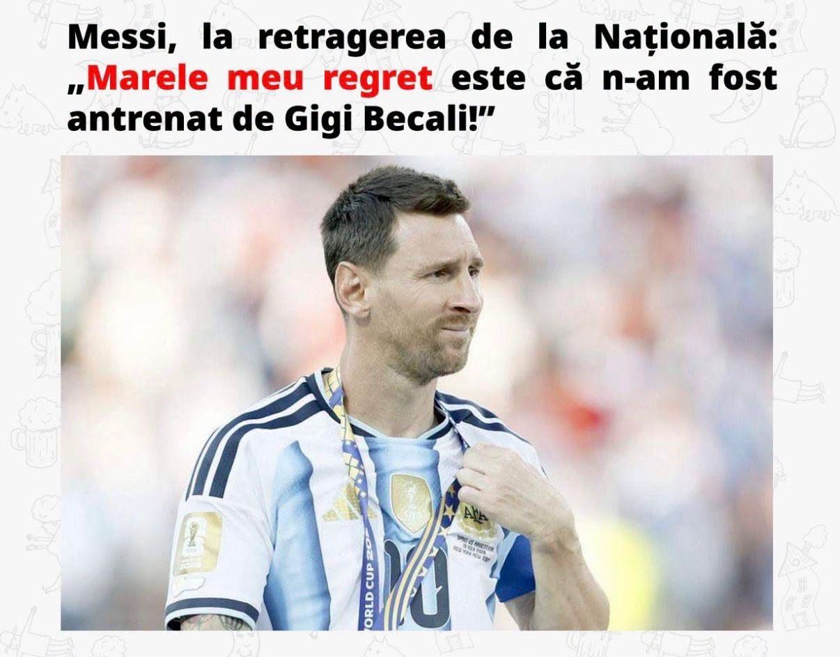Messi, la retragerea de la Națională: Marele meu regret e că n-am fost antrenat de Gigi Becali