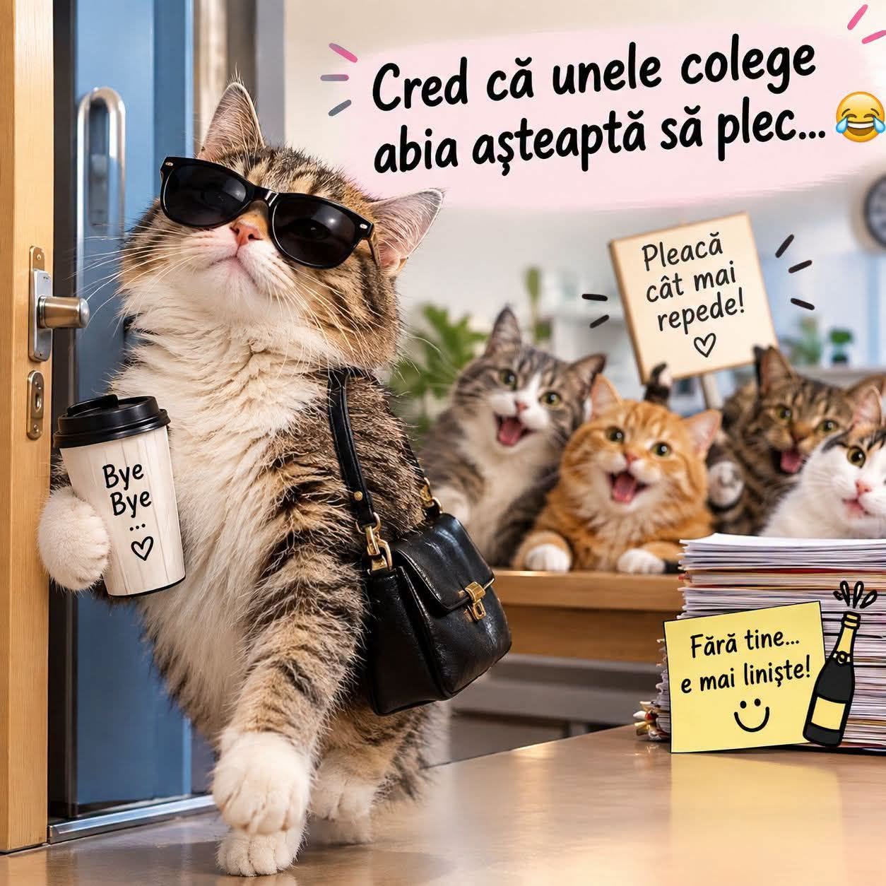 Cred că unele colege abia așteaptă să plec