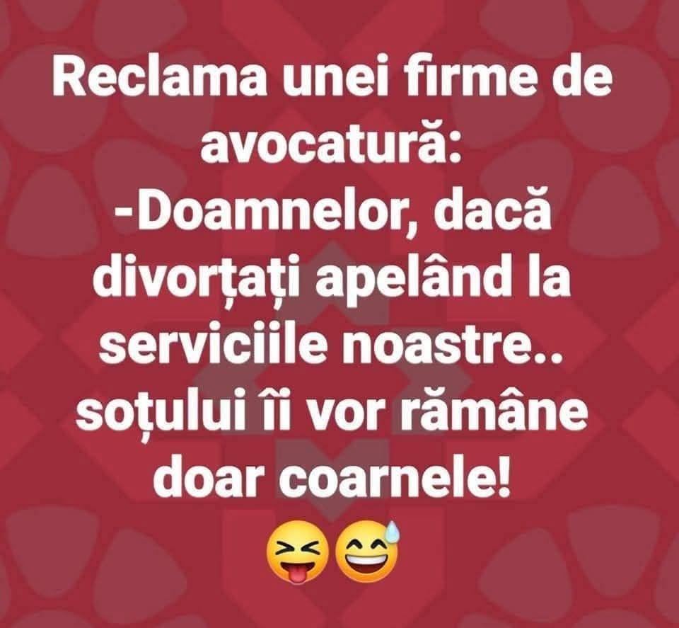 Reclama unei firme de avocatură: doamnelor, divorțați cu noi și soțului îi vor rămâne doar coarnele